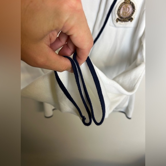 Vintage Ralph Lauren L Women Blazer Black Trim Academy Collegiate Timeless Logo - Picture 6 of 15